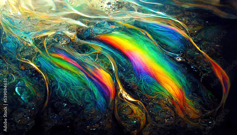 Naklejka premium Colorful abstract background with waves art pattern