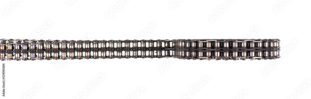 mechanical gears from with a chain isolated on a white background mechanical gears from with a chain isolated on a white background