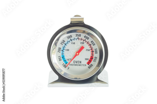 Thermometer on white background. Thermometer for oven.