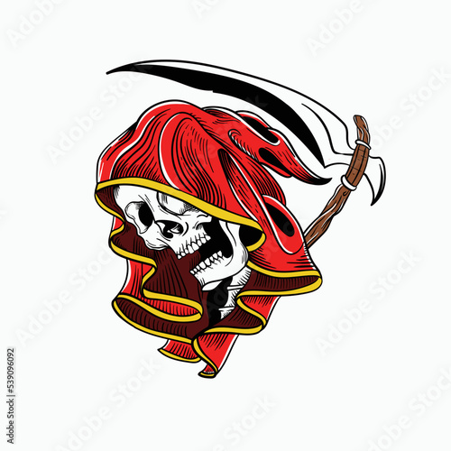 Skull traditional oldschool tattoo tshirt design