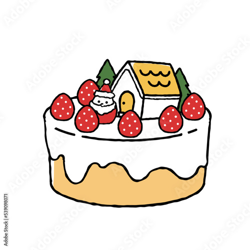 シンプルなクリスマスケーキ
