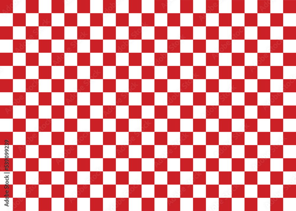 Fototapeta premium Vector Background red Checkerboard Abstract Seamless Pattern popular grid pattern Print on the wall or the tablecloth.