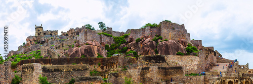 Ruins of the Golconda Fort, Hyderabad District, Telangana, India.