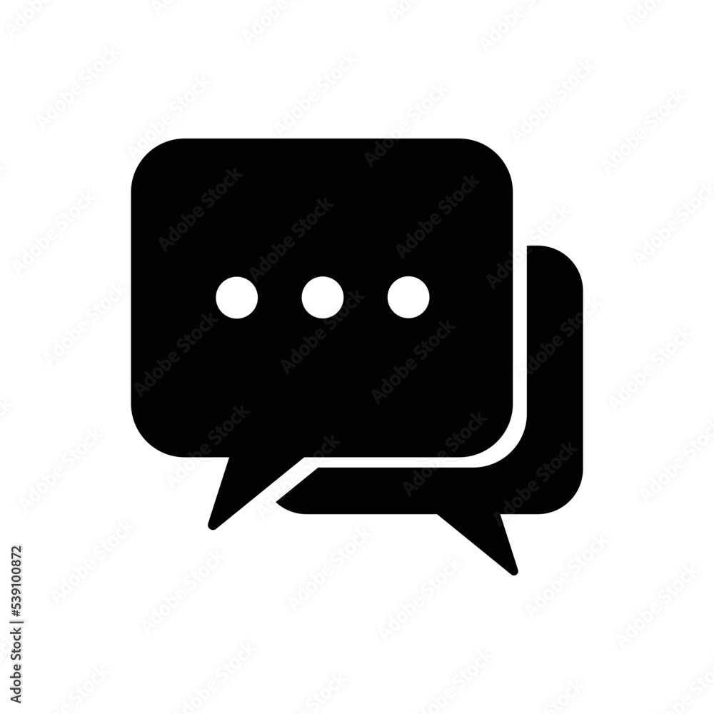 Fototapeta premium Chat flat icon