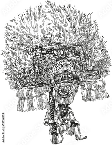 The performing art of Reog Ponorogo, is one of the surviving traditions of the Ponorogo people and aims to strengthen the relationship between the people of Ponorogo Indonesia