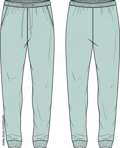 MEN AND BOYS WEAR TRACK JOGGERS AND TROUSERS VECTOR SKETCH