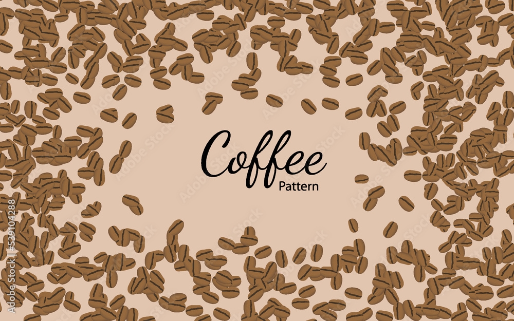 Obraz premium Coffee bean pattern background