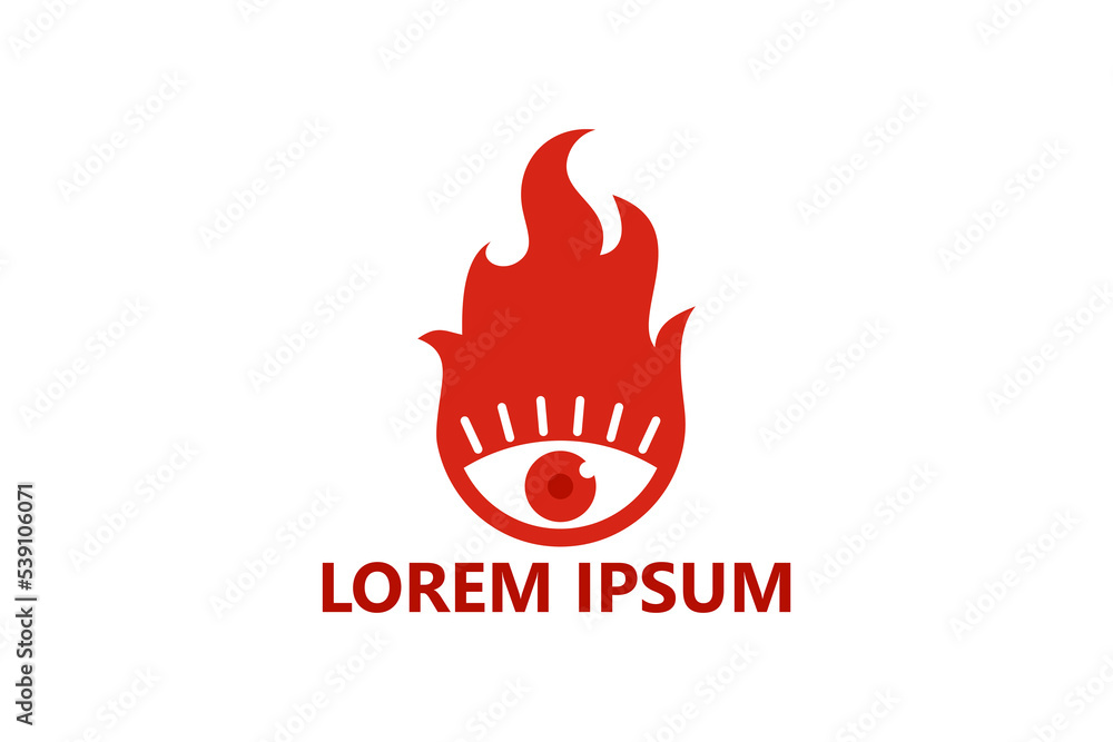 Fire eye logo template design vector Fire eye logo template design vector