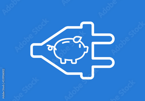 Strom Sparen Sparschwein Vektor Icon als svg