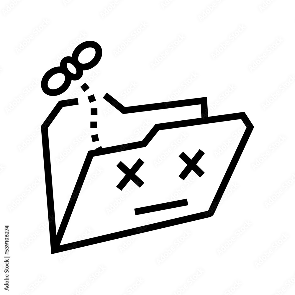 empty folder line icon vector. empty folder sign. isolated contour symbol black illustration empty folder line icon vector. empty folder sign. isolated contour symbol black illustration