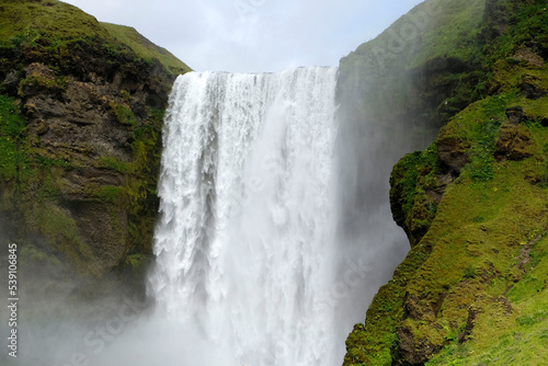 Skogafoss waterfall in the south of Iceland.