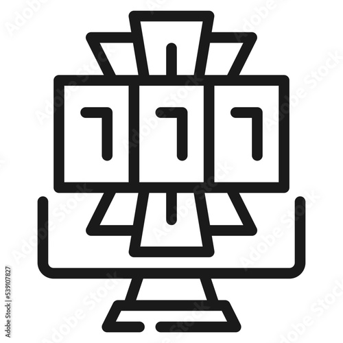 online casino lotto simple line icon
