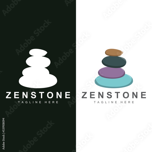 Balance Stone Logo Design, Vector Therapy Stone, Massage Stone, Hot Stone And Zenstone, Product Brand Illustration