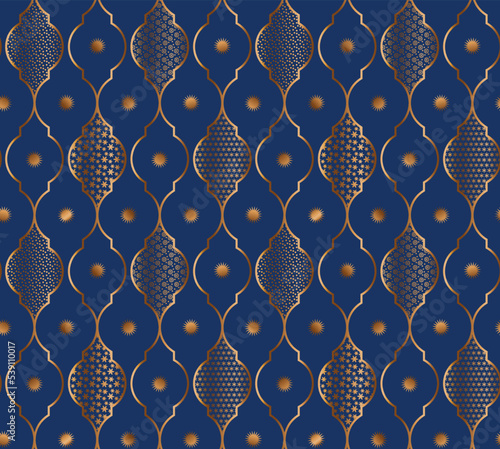 Oriental seamless pattern wallpaper, background.