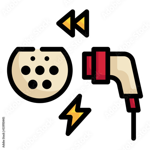 charge power adapter plug electric icon filled outline
