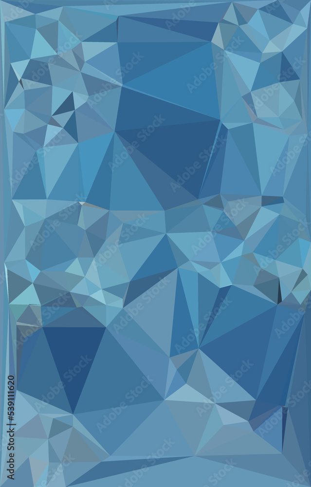 Fototapeta premium cubist style triangular mosaic in many shades of blue 