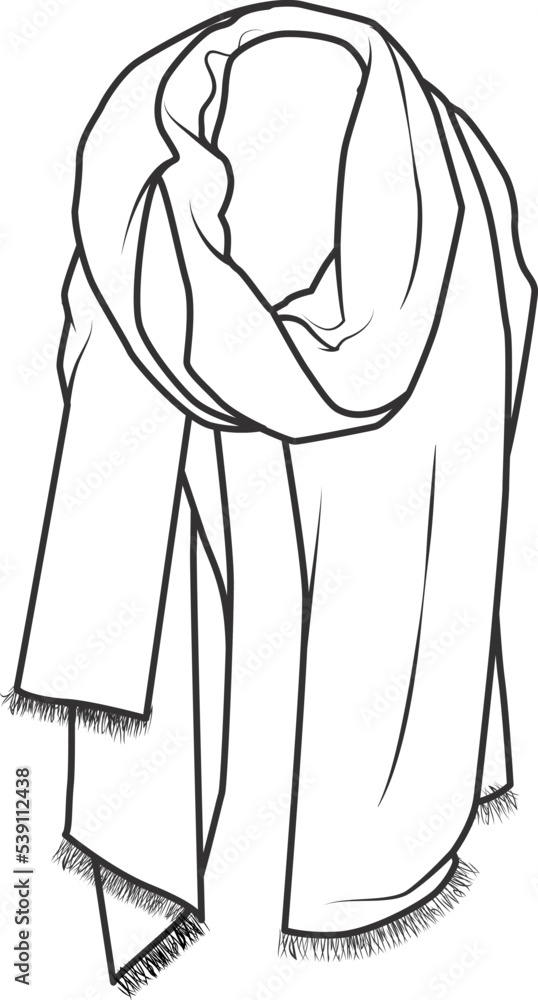 sketch of a scarf sketch of a scarf