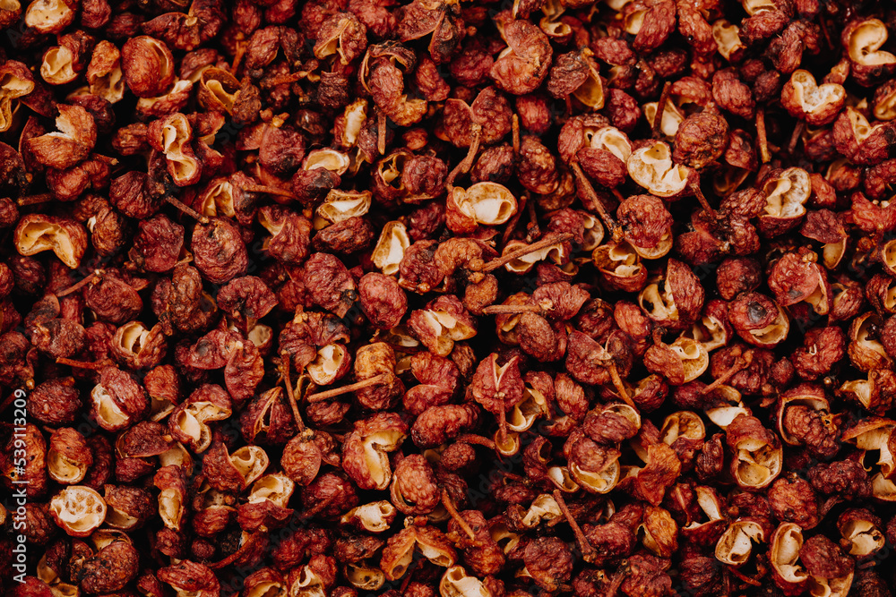Sichuan pepper. Chinese pepper (Zanthoxylum schinifolium) background. Sichuan pepper. Chinese pepper (Zanthoxylum schinifolium) background.