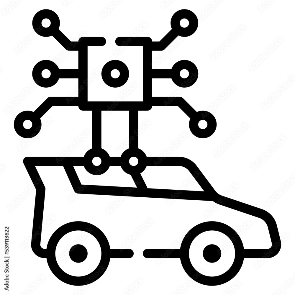 electric car control vehicle chip icon simple line electric car control vehicle chip icon simple line