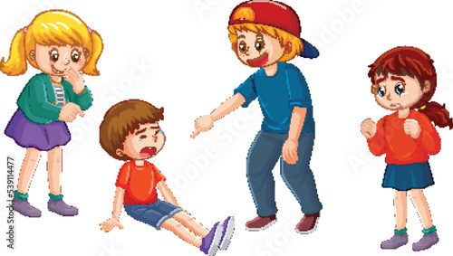 A boy abused by other kids