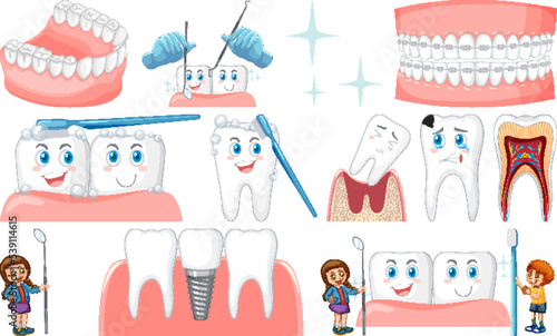 Set of dental care element