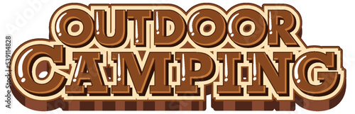 Text design for word outdoor camping