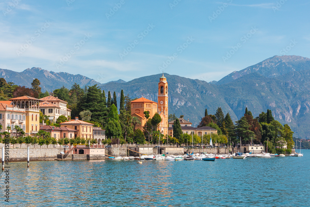 Tremezzo on Lake Como, Italy, with Church of San Lorenzo