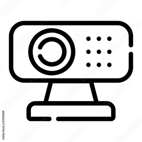 web cam line icon