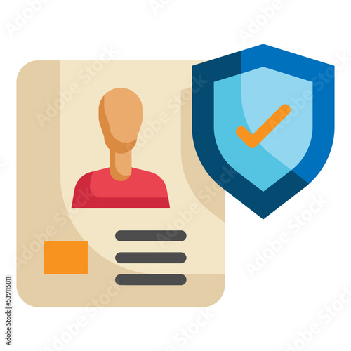 personal data protection flat icon