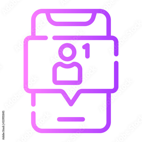 follower gradient icon