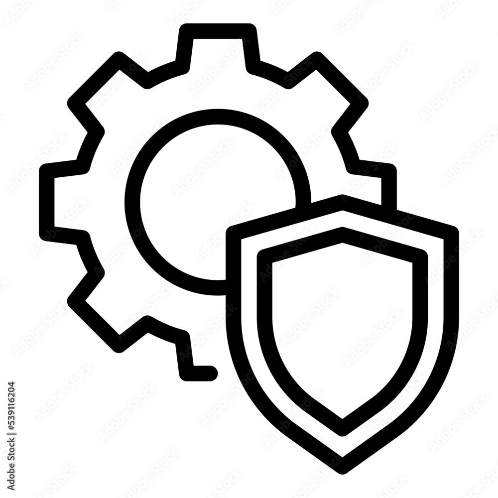 gear wheel system protection simple icon gear wheel system protection simple icon