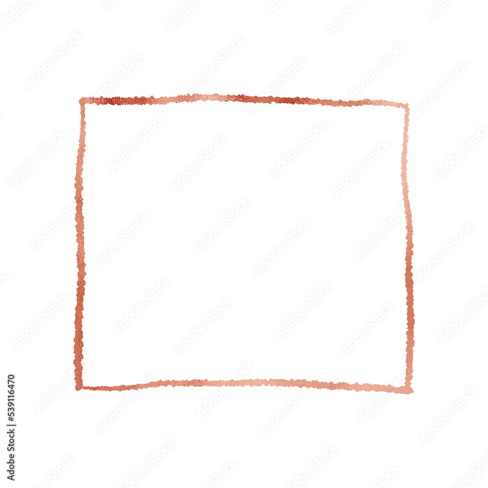 Obraz premium Copper Metallic Square Outlined