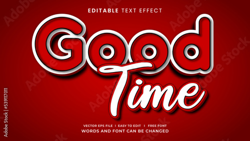 Good Time Editable Text Effect