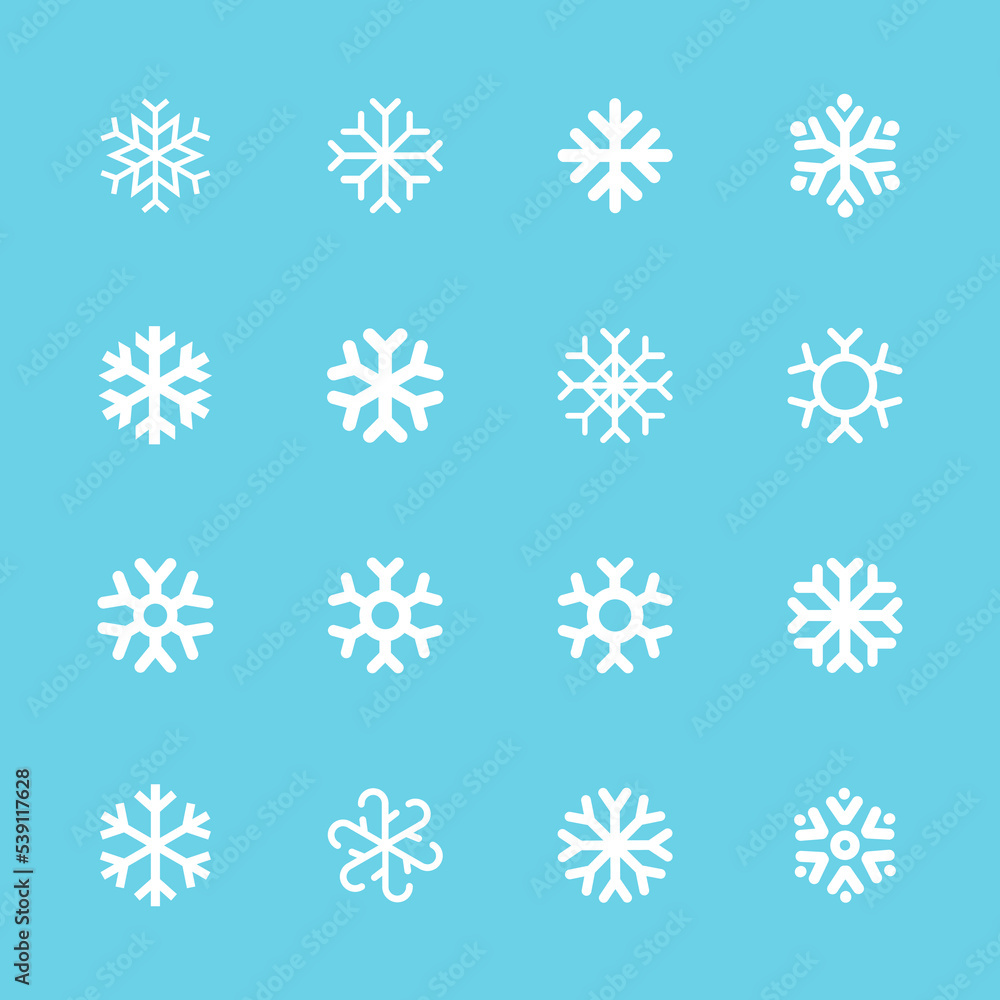 Snowflakes linear icon set. Winter Snowflakes linear icon set. Winter