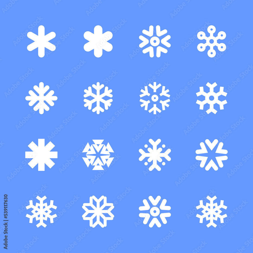 Snowflakes linear icon set. Winter Snowflakes linear icon set. Winter