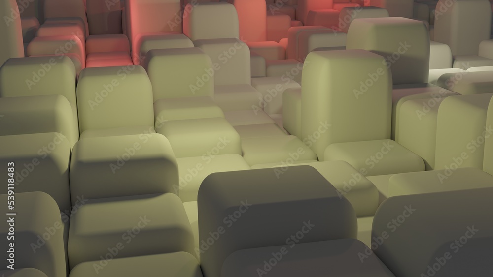 Obraz premium Abstract cubic background, 3D rendering 