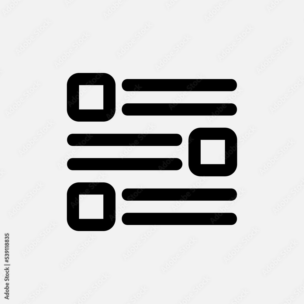 Layout icon in line style, use for website mobile app presentation Layout icon in line style, use for website mobile app presentation