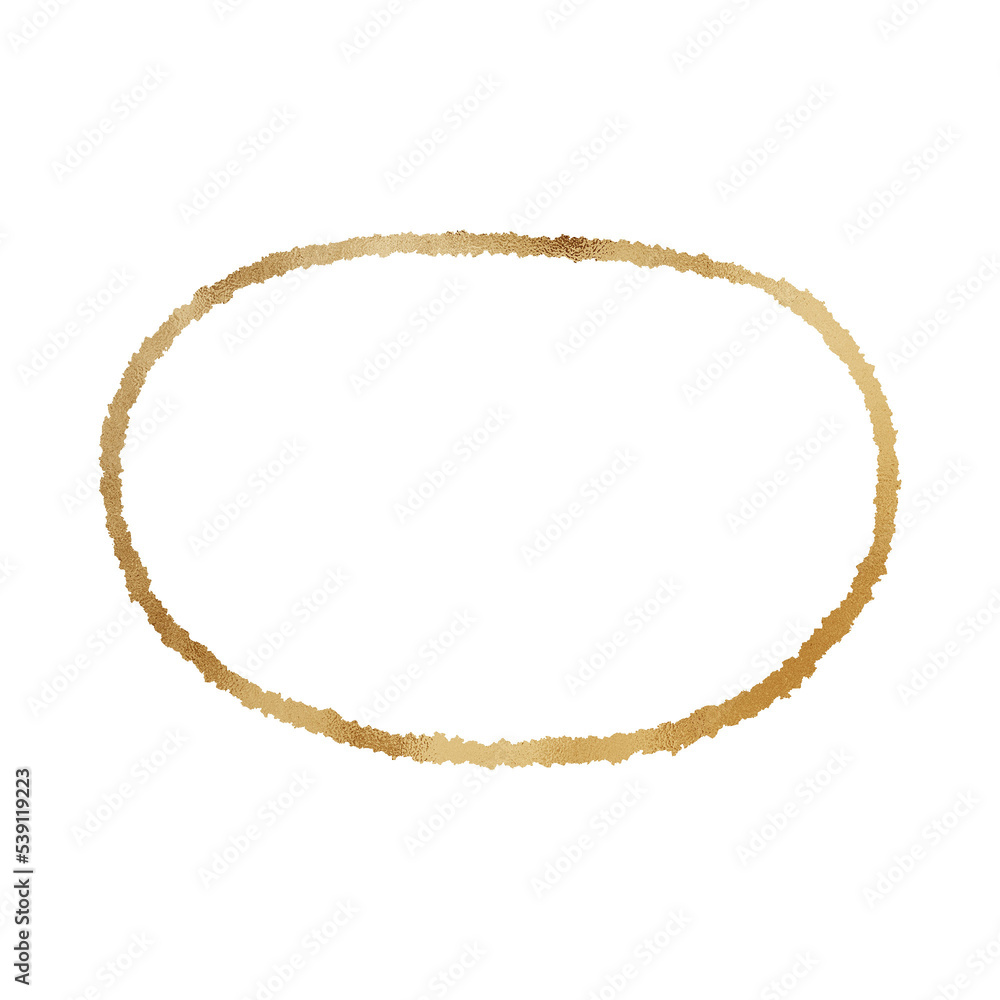 Gold Metallic Shape Outlined Gold Metallic Shape Outlined