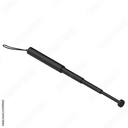 3d rendering illustration of an expandable baton