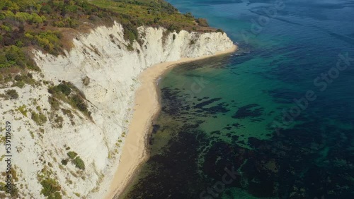 Aerial view to the white rocks near to Byala, Bulgaria