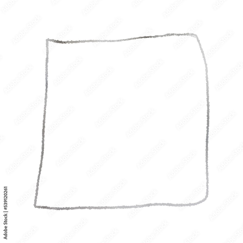 Silver Metallic Square Outlined Silver Metallic Square Outlined