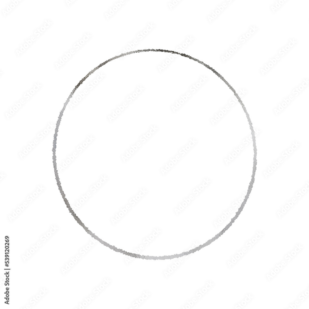 Silver Metallic Circle Outlined Silver Metallic Circle Outlined