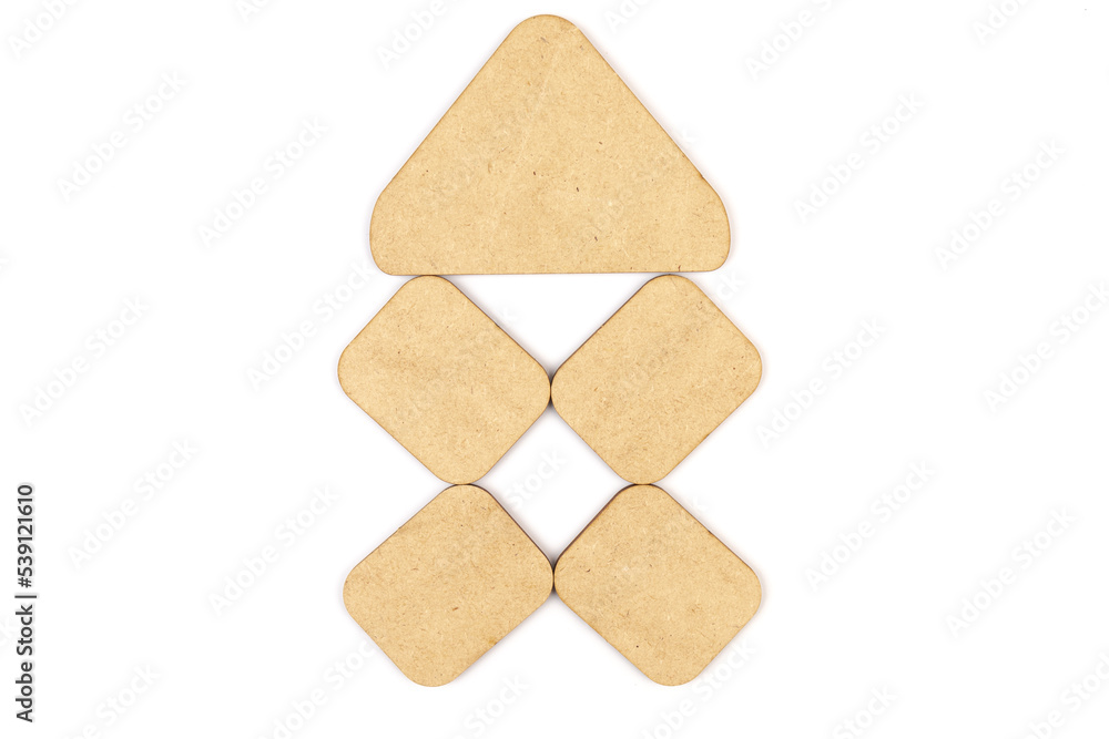 Workflow flowchart of business management concept, flow chart, diagram action plan processing with wooden plates on white background. Workflow flowchart of business management concept, flow chart, diagram action plan processing with wooden plates on white background.