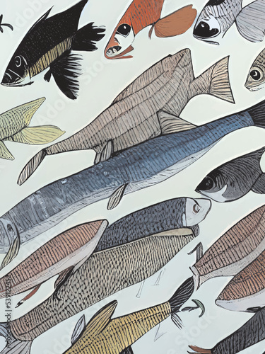 seamless pattern with fish