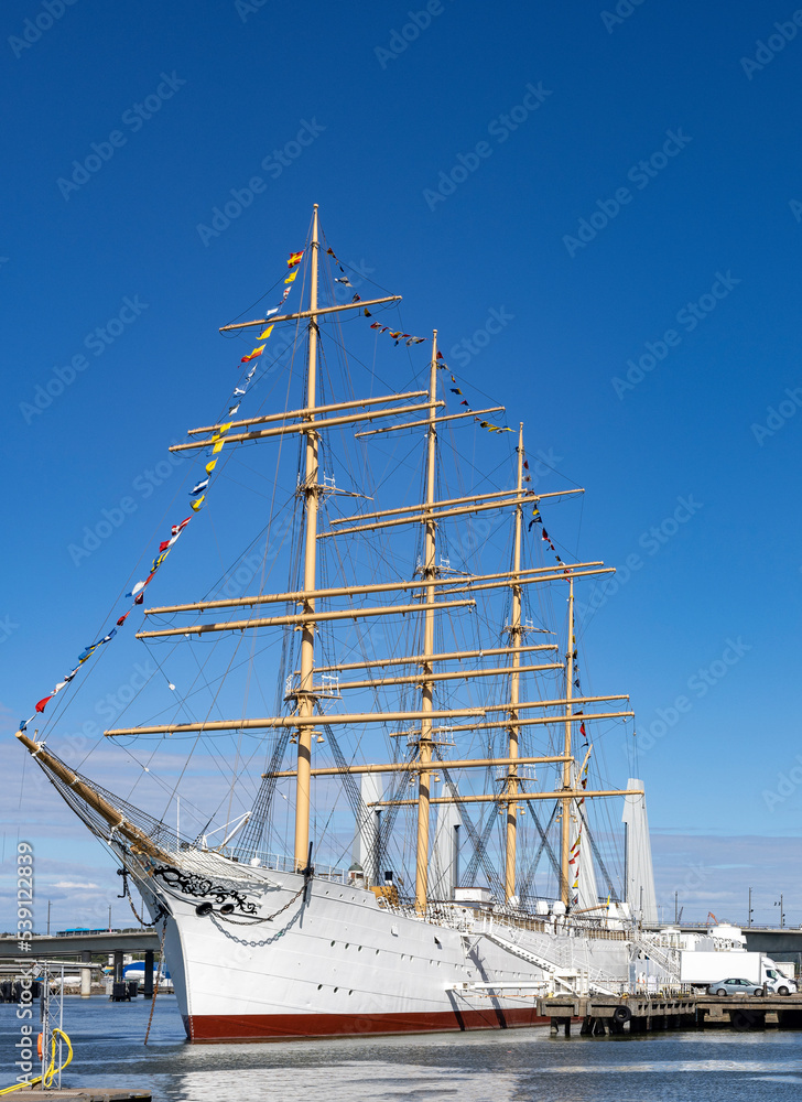 Sailship Viking is a four-masted steel barque, built in 1906 by Burmeister & Wain in Copenhagen, Denmark. Today it is moored at Lilla Bommen as hotel Sailship Viking is a four-masted steel barque, built in 1906 by Burmeister & Wain in Copenhagen, Denmark. Today it is moored at Lilla Bommen as hotel