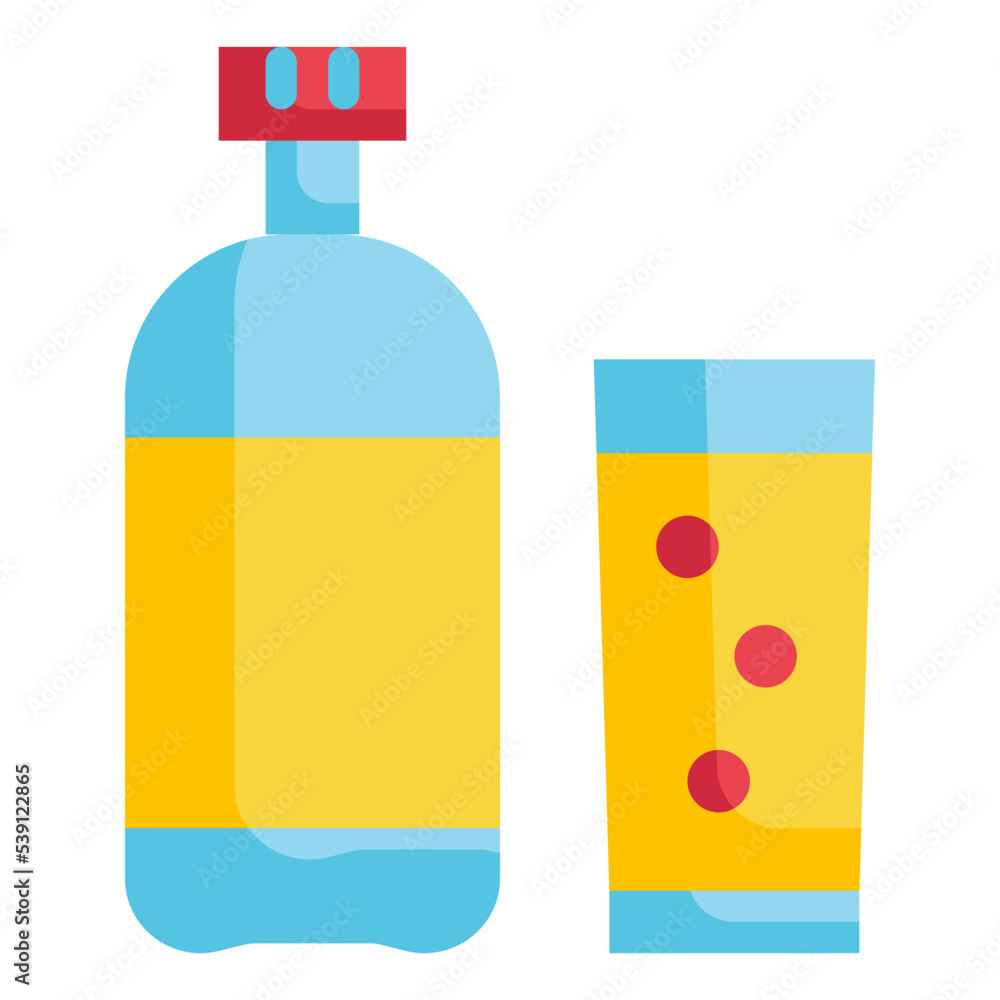 sweet juice water beverage bottle flat icon sweet juice water beverage bottle flat icon