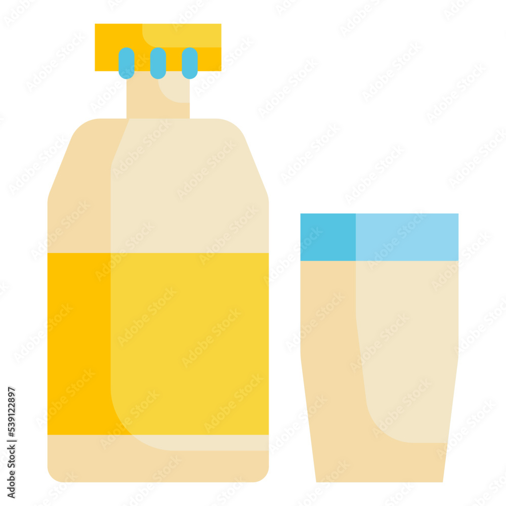 milk drink glass bottle flat icon milk drink glass bottle flat icon
