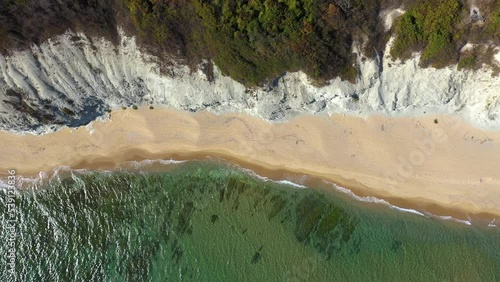 Aerial view to the white rocks near to Byala, Bulgaria