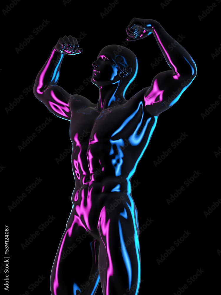 3d rendered illustration of an abstract male posing 3d rendered illustration of an abstract male posing