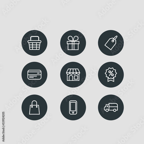 Free Download market circle icon collection set. highlight stories icon. - GFXLoad